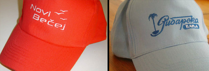 Embroidery on caps